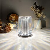 cheap Table Lamps-Crystal Table Lamp Rechargeable RGB With Remote Control 16 Color Changing For Bar Table Lamp Restaurant Decorative Night Lamp Home Lighting