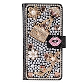 levne Pouzdra pro iPhone-Třpytivé pouzdro z umělé kůže pro iPhone 16, 15, Pro Max Plus, 14, 13, 12, 11, Pro Max Mini, SE, X, XR, XS Max, 8, 7, Plus – lesklý flipový kryt s přihrádkami na karty, celoplošná ochrana proti nárazům