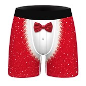 cheap Christmas Pajamas-Christmas Gift Boxer Briefs Underwear Men&#039;s Christmas Carnival Masquerade Christmas Eve Christmas Adults Party Christmas