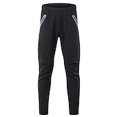 cheap Men's Shorts, Tights &amp; Pants-Arsuxeo Men's Solid Color Cycling Pants Bike Pants Bike Pants / Trousers Bottoms Form Fit Winter Mountain Bike MTB Road Bike Cycling Sports Thermal Warm Reflective Strips Wicking Stretchy Black