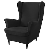 cheap Armchair Cover &amp; Armless Chair Cover-Stretch Wingback Chair Cover Burgundy Wing Chair Slipcovers With Seat Cushion Cover Spandex Jacquard Wingback Armchair Covers