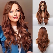 cheap Synthetic Trendy Wigs-Barbiecore Movie Wigs Blonde Highlight Wigs for Women 26 Inch Long Curly Synthetic Wigs Middle Part Blonde Highlights Hair Wigs Loose Wavy Wigs Heat Resistant