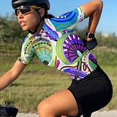 baratos Camisolas femininas-Mulheres Camisa para Ciclismo Manga Curta Moto Camisa / Roupas Para Esporte Blusas com 3 bolsos traseiros Ciclismo de Montanha Ciclismo de Estrada Respirável Secagem Rápida Pavio Humido Tiras