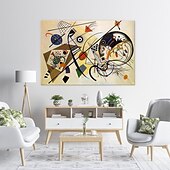 billiga Berömda målningar-handgjord oljemålning canvas väggkonst dekoration kandinsky stil abstrakt för heminredning rullad ramlös osträckt målning
