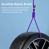 levne Kabely pro mobilní telefony-Vícenásobný nabíjecí kabel 0,5M (1.5Ft) 3,3 stop 6,6 stop USB A na Lightning / micro / USB C 2.4 A Nabíjecí kabel Rychlé nabíjení Nylonové pletené 3 v 1 Magnetické Pro Samsung Xiaomi Huawei Doplňky k