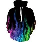 economico Pattern 3D-Per uomo Felpa con Cappuccio Felpe con cappuccio Felpa Designer Casual Manica Lunga Quotidiano Abbigliamento casual alla moda Bianco e nero WE-1803 Autunno progettista