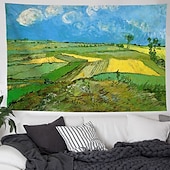 billige kunsttepper-van gogh maleri stor vegg billedvev kunst dekor teppe gardin hengende hjem soverom stue dekorasjon polyester