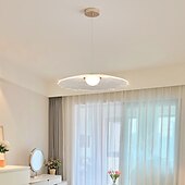 abordables Montajes al ras y montajes semi al ras-luz colgante led hoja de loto acabado plástico 62 cm 3 colores cable ajustable mini isla luces moderno estilo contemporáneo cocina comedor hogar bar luz 110-120v 220-240v bombilla incluida