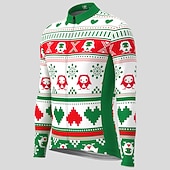 billiga Tröjor för män-herrcykeltröja långärmad cykeltröja med 3 bakfickor ful jul rolig jul mountainbike mtb landsvägscykel cykling andas snabbtorkande fukttransporterande reflexremsor svart