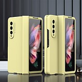 Недорогие Чехлы для Samsung-Чехол для телефона для Samsung Galaxy Z Fold 5 Z Fold 4 Z Fold 3 Z Fold 2 Flip защитная рамка Flip полный чехол защитный однотонный ПК