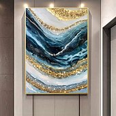 preiswerte Abstrakte Drucke-1 Panel abstrakte Drucke/Poster Luxus rosa blau gold Wandkunst modernes Bild Wohnkultur Wandbehang Geschenk gerollte Leinwand ungerahmt, ungedehnt