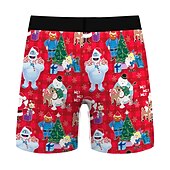 baratos Pijama de Natal-presente de Natal Boxer Curto Roupa Íntima Homens Natal Carnaval Baile de Máscaras Noite de Natal Natal Adulto Festa Natal