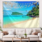 tanie Tkanina Plaży Oceanicznej-wall tapestry art decor koc kurtyna piknik obrus wiszący dom sypialnia salon akademik dekoracja krajobraz plaża morze ocean fala wschód słońca zachód słońca