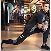 cheap Men's Shorts, Tights &amp; Pants-TRYSIL Men's Cycling Tights Bike Pants / Trousers Padded Shorts / Chamois Mountain Bike MTB Road Bike Cycling Sports Moisture Permeability Stretch Lightweight Back Pocket Navy Black Spandex Clothing