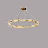 abordables Lámparas de araña-Lámparas colgantes led circle diseño redondo 60/80 cm montaje empotrado 1 luz anillo regulable aluminio acabados pintados lujoso estilo moderno comedor dormitorio lámparas colgantes