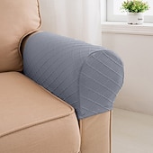 abordables Funda para asientos y reposabrazos de sofá-Fundas para reposabrazos de sillas, color burdeos, para sofás, fundas para brazos de sofá, fundas de spandex y jacquard, protectores de muebles antideslizantes, fundas de sillón lavables para sillón