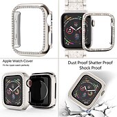 cheap Apple Watch Bands-[1+2Pack] Jewelry Bracelet Compatible with Apple Watch band 38mm 40mm 41mm 42mm 44mm 45mm 49mm with Case Bling Diamond Rhinestone Strap Replacement Wristband for iwatch Series Ultra 8 7 6 5 4 3 2 1 SE