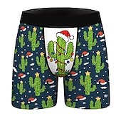 cheap Christmas Pajamas-Christmas Gift Boxer Briefs Underwear Men&#039;s Christmas Carnival Masquerade Christmas Eve Christmas Adults Party Christmas