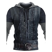 abordables Sudaderas con capucha para hombre-Wishine sudaderas con capucha unisex impresión digital 3d película de terror payaso sudadera pulóver top negro xl tops de calavera