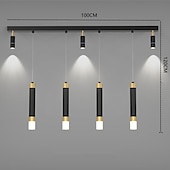baratos Luzes pendentes-Luminária suspensa Luminárias ajustáveis com holofotes, candelabro de 5 luzes e 7 luzes de acrílico Decoração do quarto Lâmpada do teto Sala de jantar, Sala de estar, Bar, Iluminação pendente da