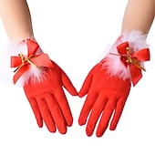 abordables bonnet de noel et accessoires-Gants Femme Noël Gants Gants