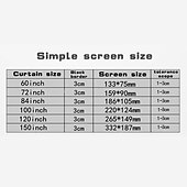 cheap Projector Accessories-Projector Screen 4K Movie 16:9 HD 60 72 84 100 120 150 inch Foldable and Portable Anti-Crease Indoor Outdoor Projection Video for Home Party Office  Classroom World Cup Game