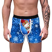 baratos Pijama de Natal-presente de Natal Boxer Curto Roupa Íntima Homens Natal Carnaval Baile de Máscaras Noite de Natal Natal Adulto Festa Natal