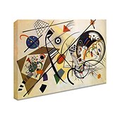 billiga Berömda målningar-handgjord oljemålning canvas väggkonst dekoration kandinsky stil abstrakt för heminredning rullad ramlös osträckt målning