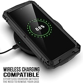 cheap Samsung Cases-Phone Case For Samsung Galaxy S23 S22 S21 S20 Plus Ultra Note 20 Ultra A32 Full Body Case with Stand Holder Dustproof Military Grade Protection Solid Colored Armor Tempered Glass Metal Aluminium