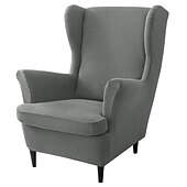 cheap Armchair Cover &amp; Armless Chair Cover-Stretch Wingback Chair Cover Burgundy Wing Chair Slipcovers With Seat Cushion Cover Spandex Jacquard Wingback Armchair Covers