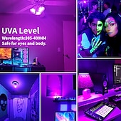 billiga LED-klotlampor-2st 1st led svart uv halloween lila glödlampa 9.5w svart glödlampa byte upp till 100w svart ljus uva nivå 385-400nm a19 spöklik halloween atmosfär