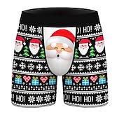baratos Pijama de Natal-presente de Natal Boxer Curto Roupa Íntima Homens Natal Carnaval Baile de Máscaras Noite de Natal Natal Adulto Festa Natal