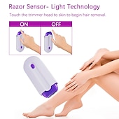 abordables Rasage et épilation-Kit d&#039;épilation professionnel indolore laser tactile épilateur usb rechargeable femmes corps visage jambe bikini main rasoir épilateur