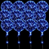 ieftine Lumini decorative-lumini led baloane decor balon folie transparenta lumina pentru petrecere ziua de nastere nunta decor de craciun decor pentru casa stand coloana cu baza