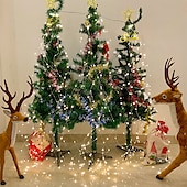 abordables Guirlandes lumineuses à brancher-Guirlande lumineuse élégante pour réception de mariage, fête, cascade, guirlande lumineuse à LED, 2 m, 200 LED, vignes, fil de cuivre, décoration d&#039;arbre de Noël, mariage, fête