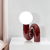 billige bord- og gulvlampe-bordlampe, moderne enkel kreativ glasskule soverom barnerom designer modell rom strykejern mykt modell rom harpikslampe