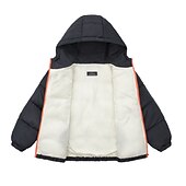 billiga Jackor och rockar för pojkar-Pojkar 3D Slät Kappa Långärmad Höst Vinter Aktiv Häftig Polyester Barn 4-13 år Dagligen Semester Normal