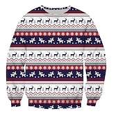 levne Mikiny a kapucí-Vánoce Ježíšek Mikina Pullover Vtipná vánoční mikina Anime 3D tisk 3D Grafika Pro Pro páry Pánské Dámské Dospělé Vánoce Karneval Plesová maškaráda 3D tisk