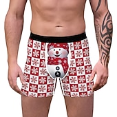 baratos Pijama de Natal-presente de Natal Boxer Curto Roupa Íntima Homens Natal Carnaval Baile de Máscaras Noite de Natal Natal Adulto Festa Natal