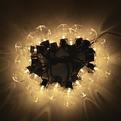 billiga Solsträngsljus-globe solar string light led g50 glödlampa ip65 vattentät utomhus krans trädgårdslampa lämplig för hem inomhus trädgård semesterbelysning