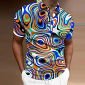 Homens Gráfico Camisas Polo com zíper Camisa de golfe Manga Curta Camisas polo Camisas de colarinho Casual Roupas de férias Desgaste Rave Trajes de festa Impressão 3D Polo com fecho de correr de um baratos Polo Geométrico Masculino-Homens Gráfico Camisas Polo com zíper Camisa de golfe Manga Curta Camisas polo Camisas de colarinho Casual Roupas de férias Desgaste Rave Trajes de festa Impressão 3D Polo com fecho de correr de um
