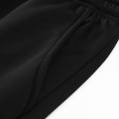preiswerte Sweatpants-Herren Sherpa Fleecehosen Jogginghose Trainingshose Jogginghose Jogger Winterhose Tasche Kordelzug Elastische Taille Glatt Warm Weich Casual Täglich Modisch Strassenmode Schwarz / Weiß Schwarz