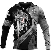 abordables Sudaderas con capucha para hombre-Wishine sudaderas con capucha unisex impresión digital 3d película de terror payaso sudadera pulóver top negro xl tops de calavera