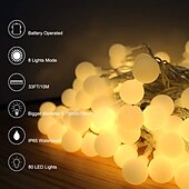 halpa Paristokäyttöinen-joulutähti keiju merkkijono valot paristokäyttöinen 10m 80led kaukosäätimellä sisätiloihin kotijuhliin puutarha patio häät joulukuusen riippuvalot joulukoristeluvalot