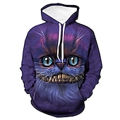 abordables Sudaderas con capucha para hombre-Wishine sudaderas con capucha unisex impresión digital 3d película de terror payaso sudadera pulóver top negro xl tops de calavera