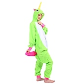 olcso Onesie jelmezek-Felnőttek Karakter Pizsama Onesie jelmez Farsangi jelmez Egyszarvú Macska Onesie pizsama Kigurumi pizsama mert Férfi és női Farsang Rajzfilm