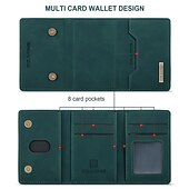 Недорогие Чехлы для iPhone-Чехол для телефона для iPhone 16e Apple iPhone 16 iPhone 15 Pro Max Plus iPhone 14 13 12 11 Pro Max Mini X XR XS Max 8 7 Plus чехол-кошелек с подставкой магнитный слот для карты однородный PU кожа