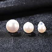 abordables Boucles D&#039;oreilles-Femme Blanc Perle d&#039;eau douce Boucles d&#039;oreille Clou Bijoux Fins Classique Précieux à la mode simple S925 argent sterling Des boucles d&#039;oreilles Bijoux Blanche Pour Mariage Fiançailles 1 paire