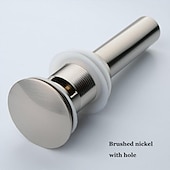 cheap Pop Up Drains-Brass Pop Up Sink Drain Stopper with Overflow Bathroom Faucet Vessel Vanity Sink Drainer