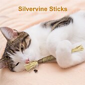 economico Giochi per gatti-3 pack silvervine bastoni gatto giocattoli per gatti indoor interattivo silvervine per gatti catnip giocattoli per gatti indoor masticare giocattolo per la pulizia dei denti del gatto gattino